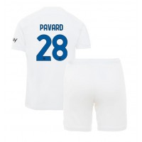 Fotballdrakt Barn Inter Milan Benjamin Pavard #28 Bortedraktsett 2023-24 Kortermet (+ Korte bukser)